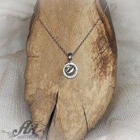 Сребърно колие с циркони "Лебед" N-596 Сребърно колие с циркони "Лебед" N-596